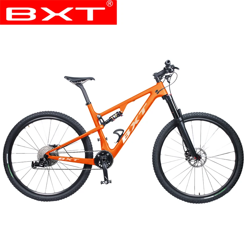 BXT 29er полный подвесной горный велосипед T800 карбоновый MTB 1*11S 36T S/M/L/XL велосипедная