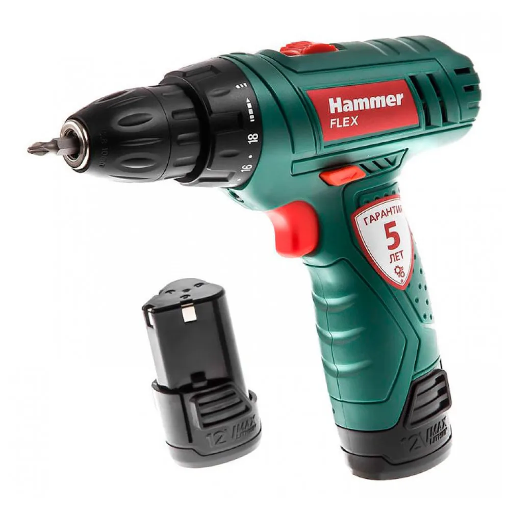 Дрель аккумуляторная Hammer Flex ACD12/2LE