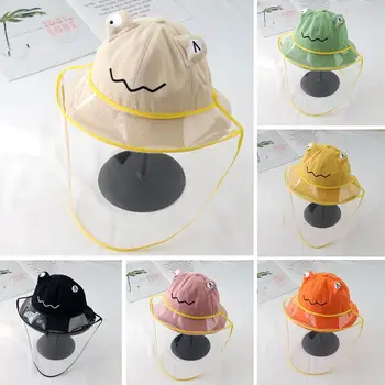 

Outdoor Kid Frog Shape Anti-Droplet Detachable Full Face Cover Health Protective Bucket Hat Cap Mask