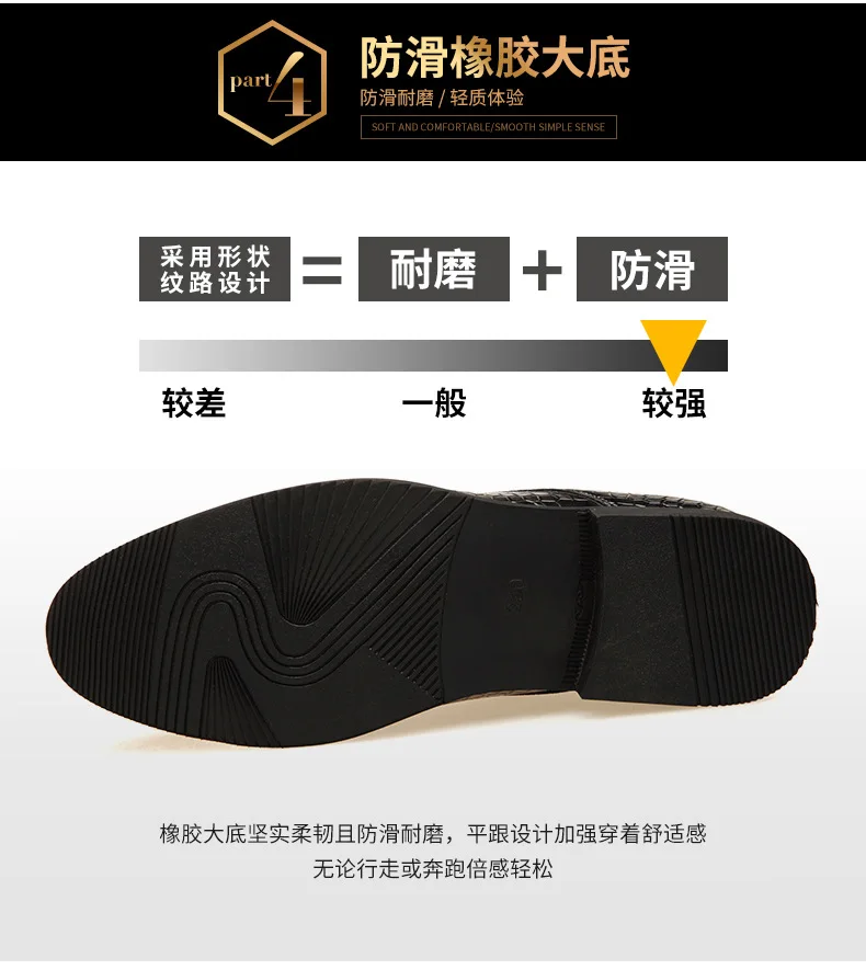 Autumn New Fashion Gentleman Crocodile Pattern Wedding Shoes England Breathable Business Dress Men's Leather Shoes