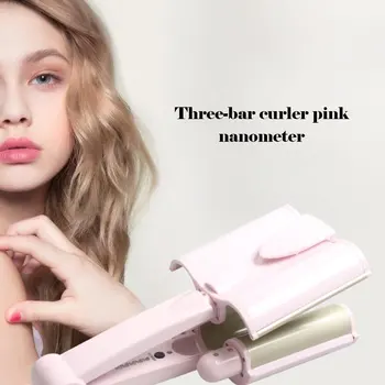 

Egg Roll Head Curling Bar Water Ripple Three-Bar Curling Bar Ceramic Large Curling Artifact Wave Anti-Perm Device