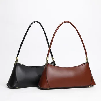 

2019 Design Package Genuine Leather Woman Package Hand Bill Lading Shoulder Hand Bag Package Baguette Package