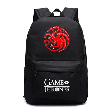 

New Game of Thrones Backpacks Men Back to School Book Bag Cartoon Teenage Fashion Laptop Canvas Mochila Mujer