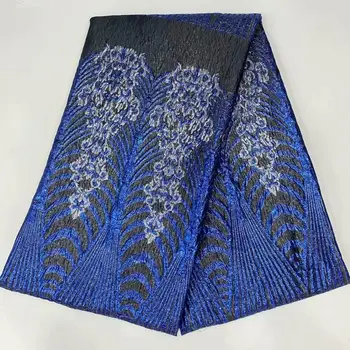 

2020 Newest Jacquard Lace Fabric High Quality Brocade Lace for Bridal Materials Nigerian Brocade Fabric For Wedding