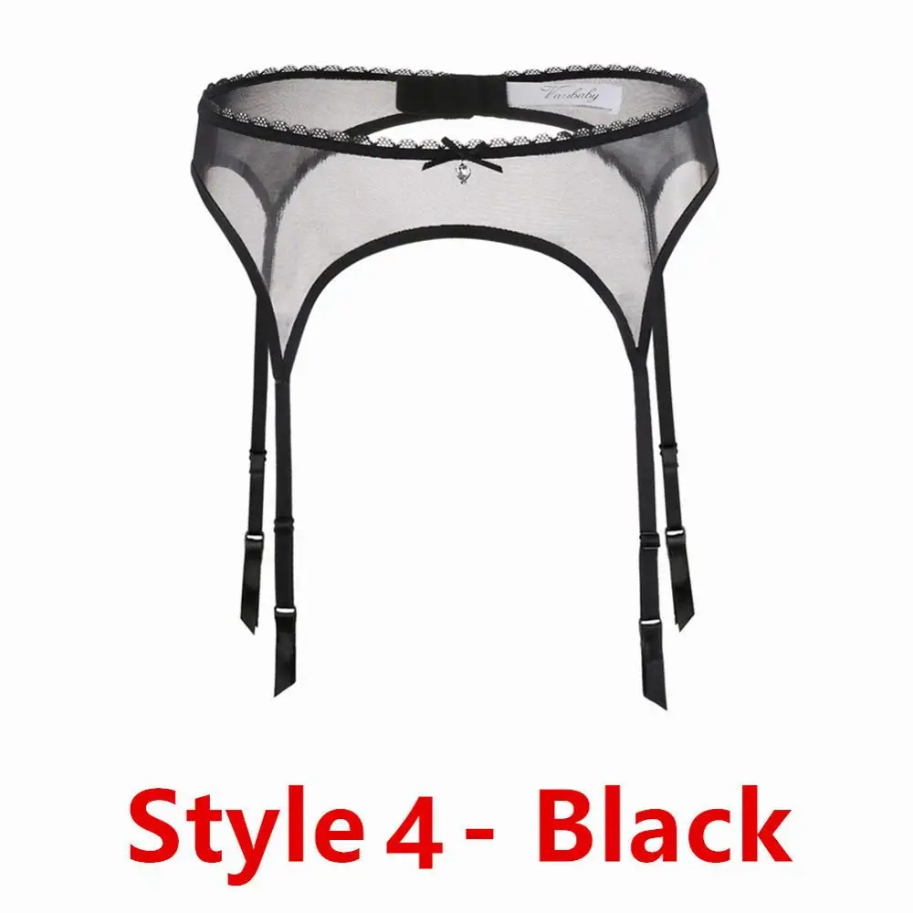 Black4 Сексуальные женские кружевные черные/белые/красные брендовые подвязки искушение ультра-тонкие женские шелковые чулки с подтяжками Пояса Свадебные Подвязки пояса - Цвет: Black4