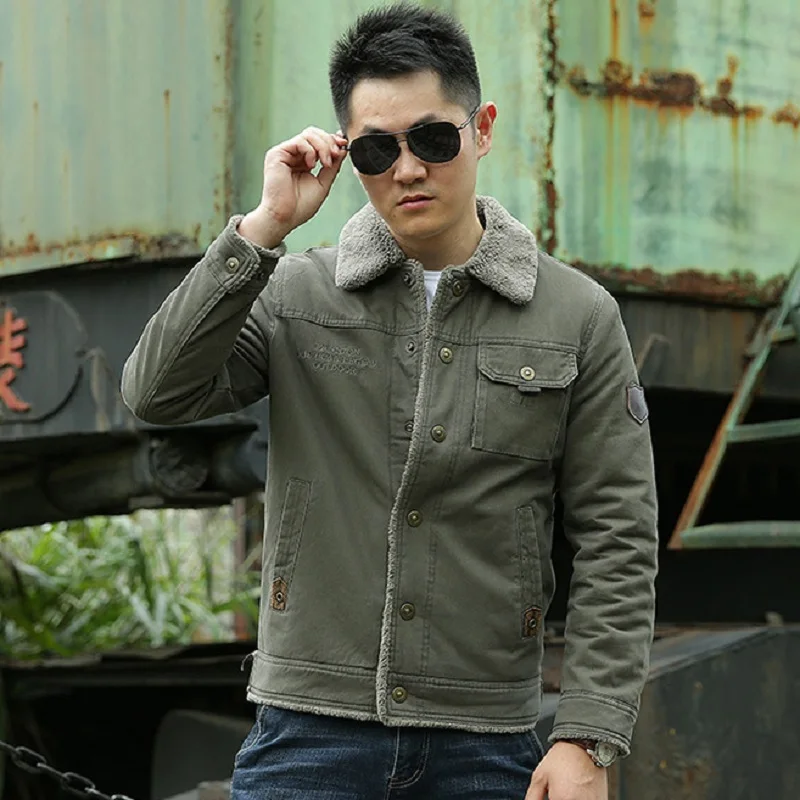 

Мужская зимняя куртка, бархатная Толстая Повседневная короткая куртка, Мужская теплая свободная флисовая куртка с воротником для инструментов, Теплая стеганая куртка, Мужская одежда