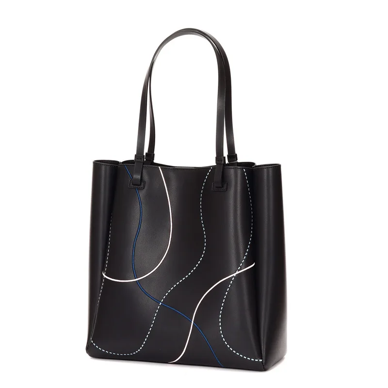 

Women handbag 2019 New genuine leather shoulder bags 2 pieces se ora Totes Combination multipurpose embroidery large