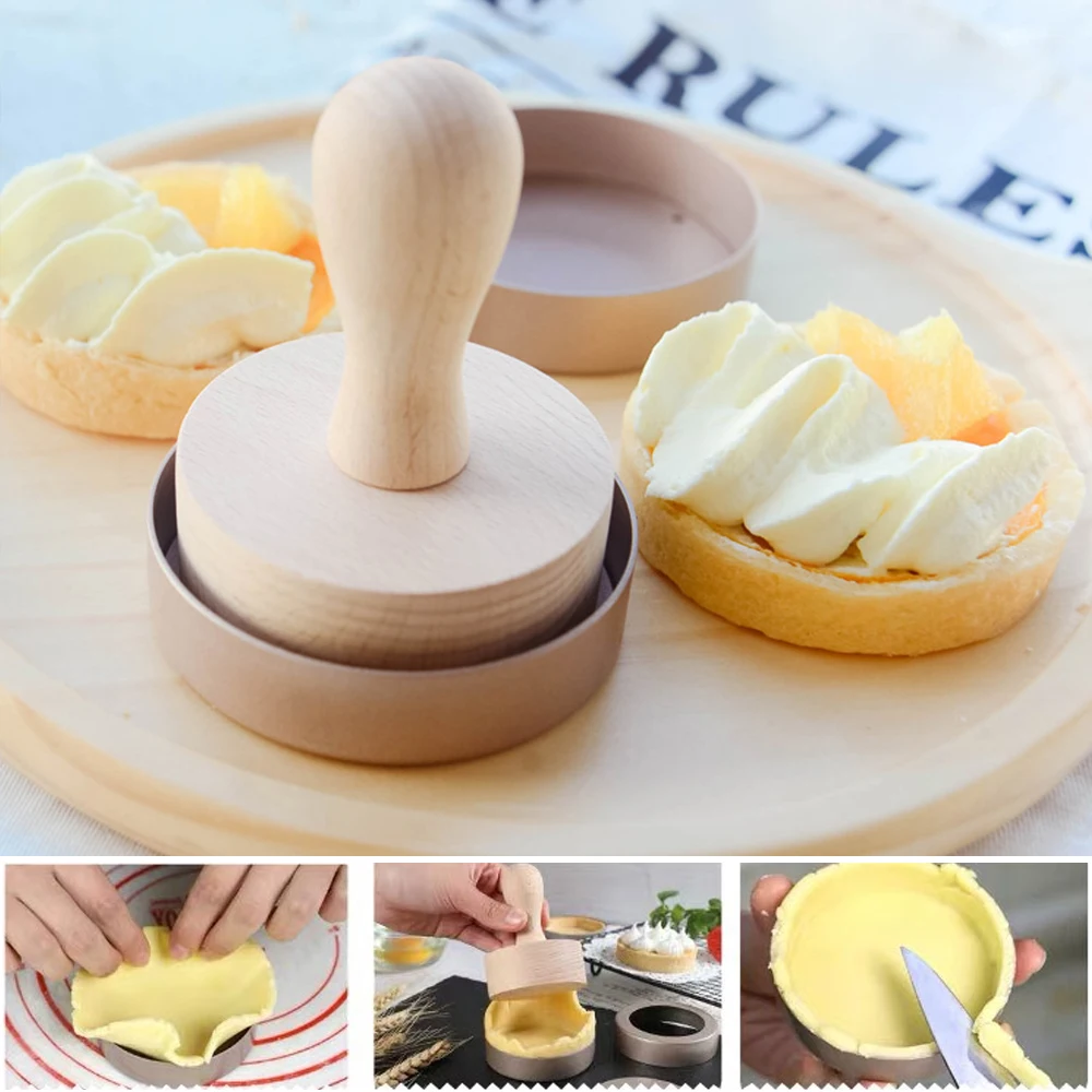 Stainless Steel Mousse Cake Mould Cake Mold Loose Bottom Mini Round Shaped And Wooden Stick Kitchen Tools Bakery Accessories