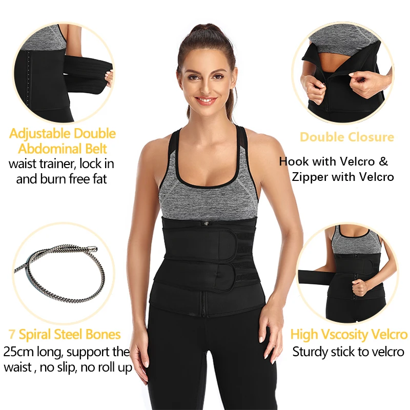 spanx bodysuit Fajas Reductras Cintas Modeladora Waist Belt Corset Slimming Body Shaper Neoprene Sport Girdle Belt Steel Boned Waist Trainer tummy control underwear