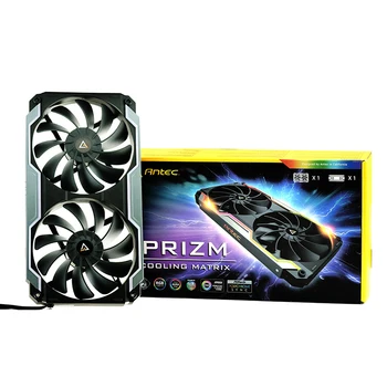 

AT-PCM Prizm Cooling Matrix PWM Fan for Antec One Of A Kind Streamlined ARGB Lighting 2 in 1 Dual Fans with ARGB Bracket