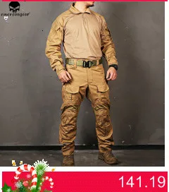 EMERSONGEAR охотничьи брюки с наколенниками страйкбол военная армия боевые брюки камуфляж костюм Мультикам EM9351AFG