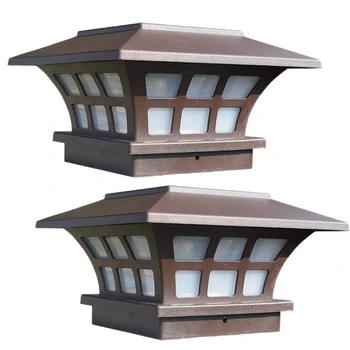 

2Pack Solar Post Lights Waterproof Outdoor Cap Lights for Wooden or Vinyl Posts Deck LED Lights