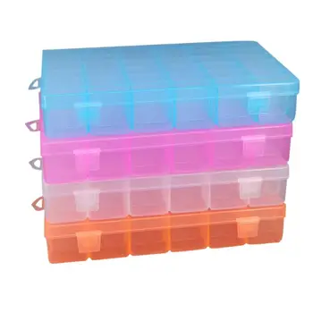 

New 36 Slots Clear Plastic Case Organizer Beads Jewelry Storage Box Container Store