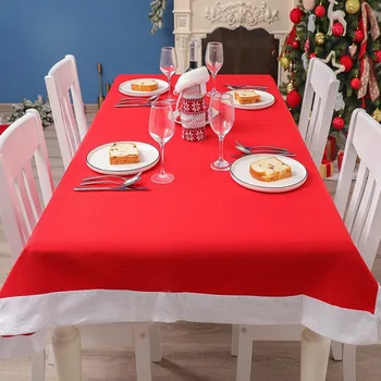 

New Christmas Decorations Non-woven Red Tablecloth Home Decor