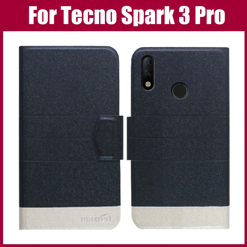

Hot Sale! Tecno Spark 3 Pro Case 5 Colors Flip Ultra-thin Colorful Leather Phone Protective Cover For Tecno Spark 3 Pro Case