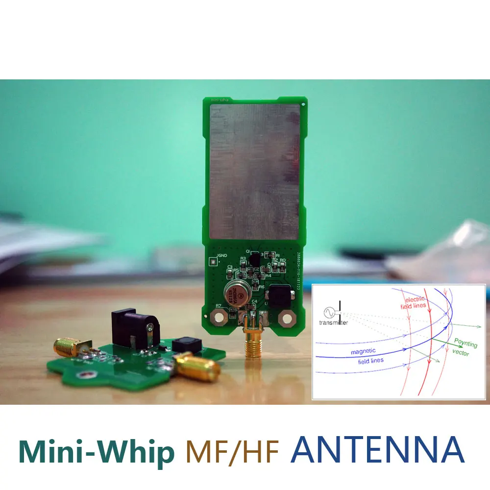 Мини-хлыст MF/HF/VHF SDR антенна MiniWhip Коротковолновая активная антенна для рудного радио, трубка(транзистор) радио, RTL-SDR получить hackrf