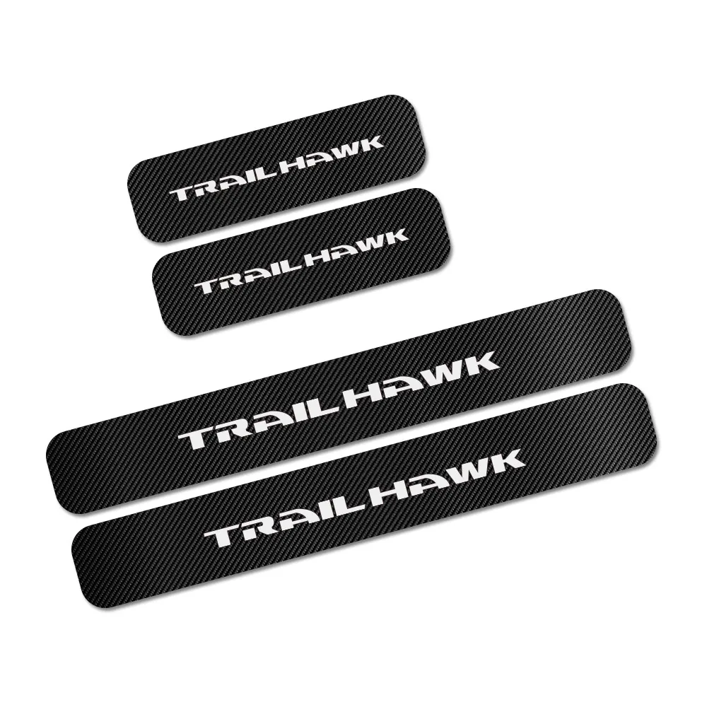 Trail Hawk Для Jeep Renegade Wrangler JK TJ Rubicon Cherokee Patriot Trail Hawk Compass 4 шт. наклейки на пороги автомобиля аксессуары для тюнинга - Название цвета: Trail Hawk
