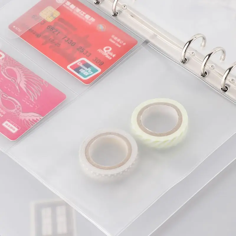 

1 Set Transparent Loose Binder Leaf A5 Size Inner Page Cover Notebook Diary Planner Office Supplies