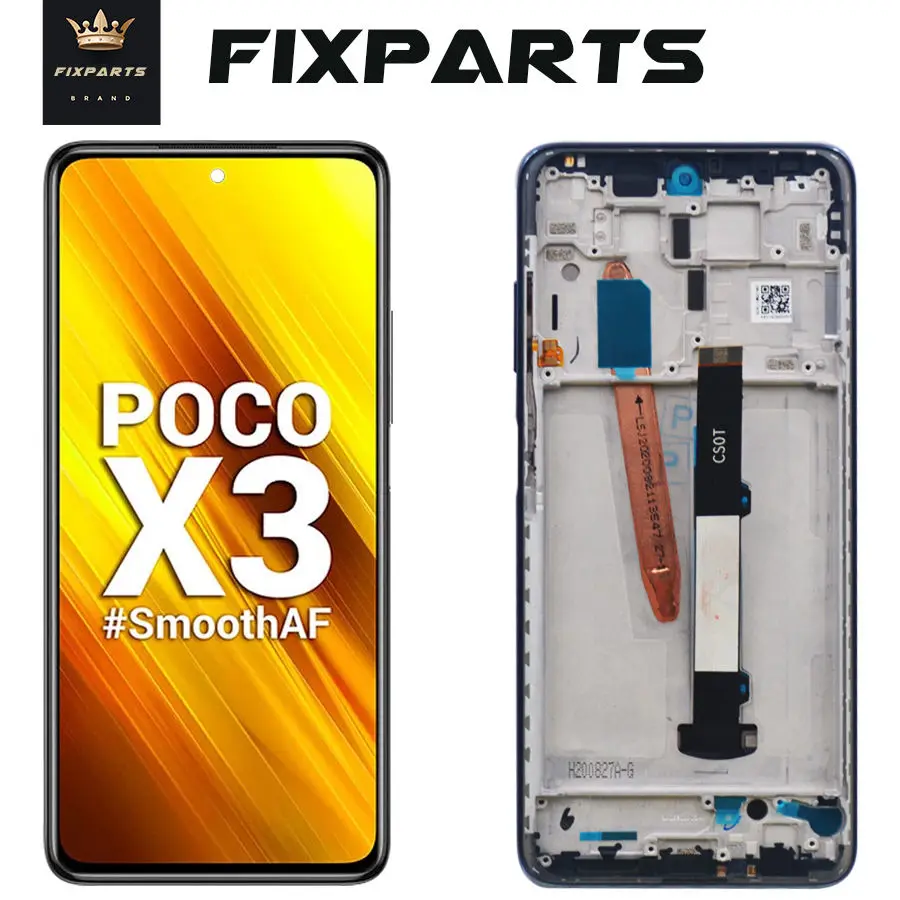 Черный для 6 7 ''Xiaomi Poco X3 ЖК дисплей сенсорный экран с дигитайзером в сборе