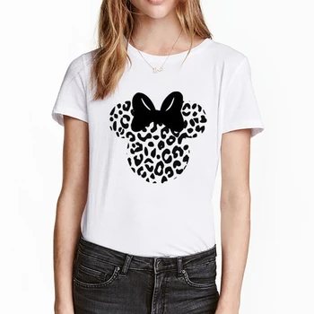 

Women T-Shirt Mouse Minnie Ear Shirt Girl Tumblr Minnie Tee shirt Hipster Matching T shirt Cute Holiday Female Tops Tees