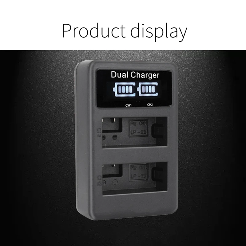 Lp-E8 зарядное устройство для камеры Lp E8 Lcd интеллектуальный дисплей двойной дисплей зарядного устройства USB для Canon Eos 550D 600D 650D 700D X4 X5 X6I