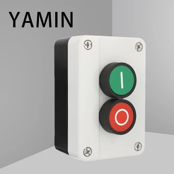 

Push Button Station Switch With Box Momentary Reset Two Positions NO NC Remote Start Stop Motor Solenoid IP55