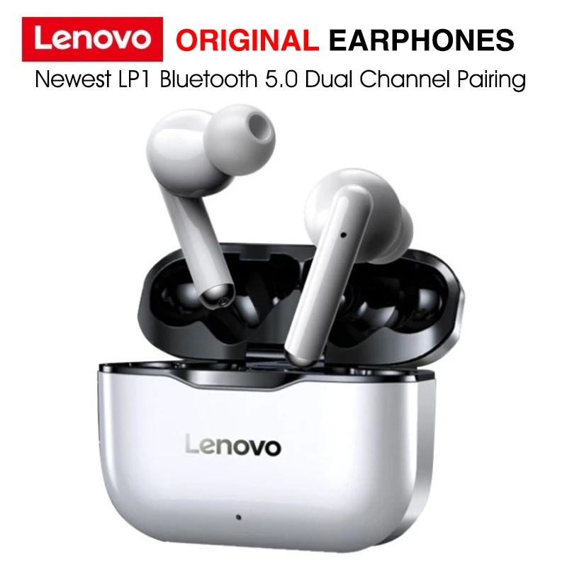 

Lenovo LP1 Wireless Earphone Bluetooth 5.0 TWS Earbuds Waterproof Sport Headset Noise Cancelling Mic Dual Stereo HIFI Bass Siri