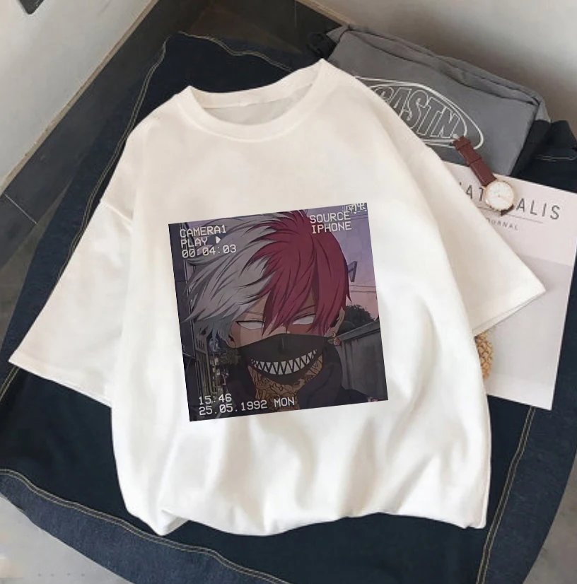 My Hero Academia Shoto Todoroki Mi-Froid Mi-Chaud T-Shirt