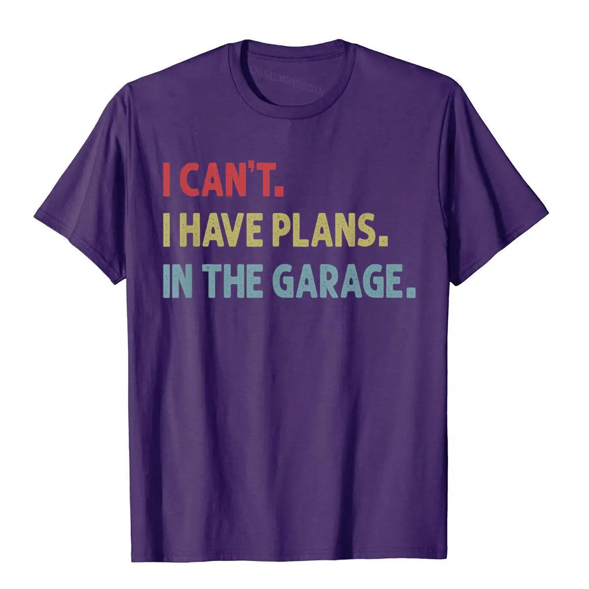 Mens I Can't I Have Plans in the Garage Funny Car Mechanic Gift T-Shirt__B10733purple