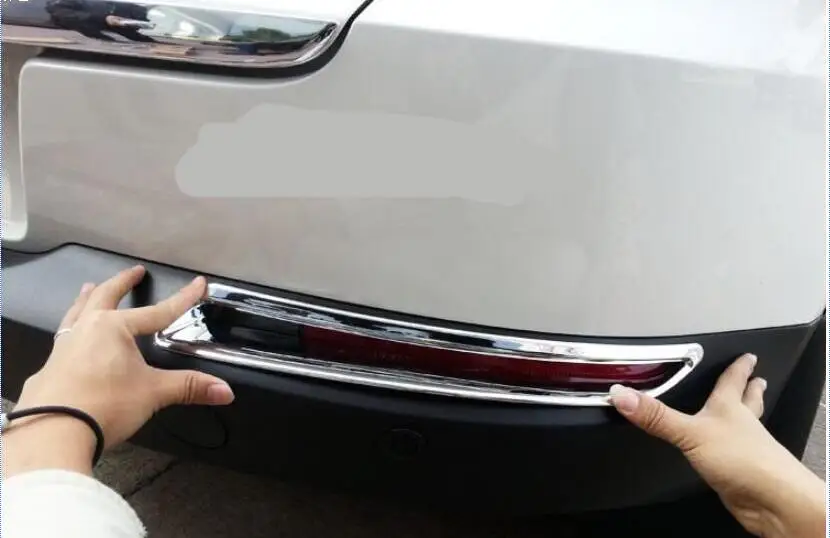 2 шт. ABS Хромированная задняя противотуманная фара рамка крышка на заднюю фару автомбиля для Volkswagen Tiguan 2010 2011 2012 2013
