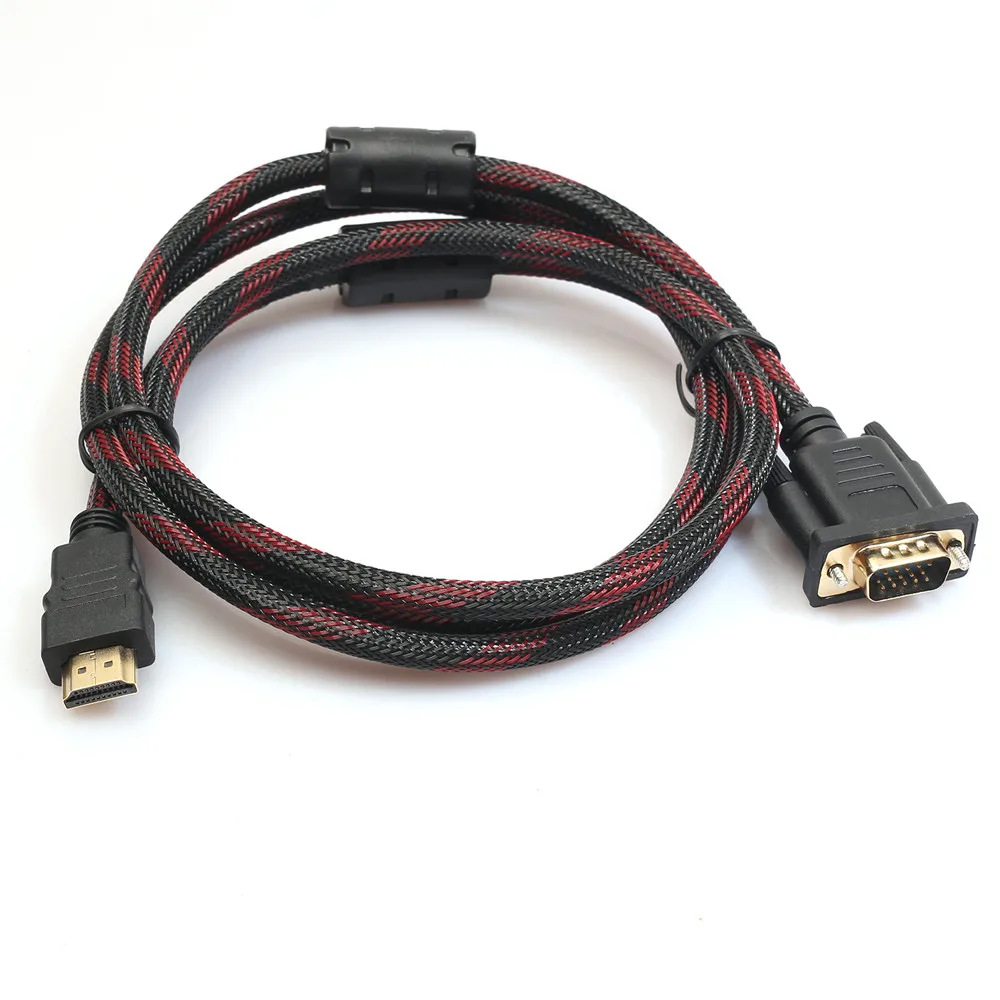 Адаптер HDMI-совместимый с Full HD 1080P HDMI штекер на 15-контактный разъем VGA адаптер