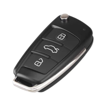Cover chiate/telecomando per Audi A2 A3 A4 A6 A6L A8 S5 Q7 TT - KEYYOU 3 pulsanti Flip Car Key telecomando pieghevole Cover Shell Fob Case Key per Audi