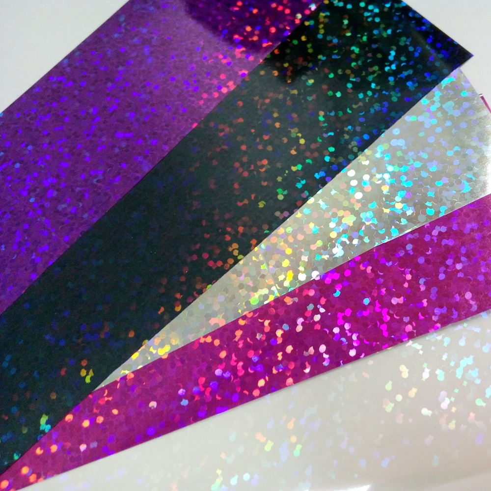 120 м/рулон Holo фиолетовые переводные наклейки Голографическая фольга для ногтей лазерные бусины DIY Советы для дизайна ногтей наклейки