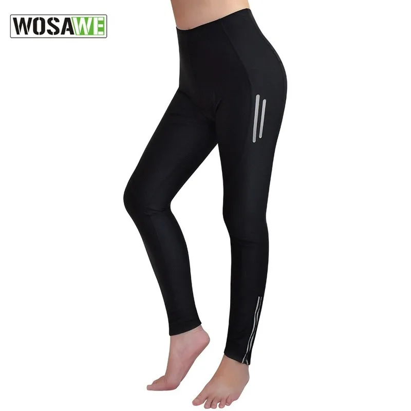 Wosawe Bike Pants Women Reflective Breathable Black Road Mountain Bike