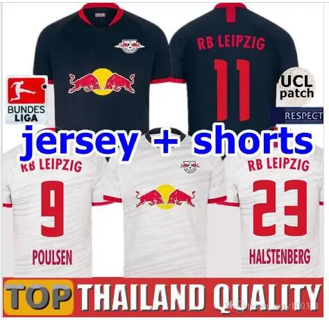 RB Leipzig майки для взрослых, набор Вернер для дома, белый черный RB FORSBERG HALSTENBERG SABITZER, высокое качество, футбольные майки
