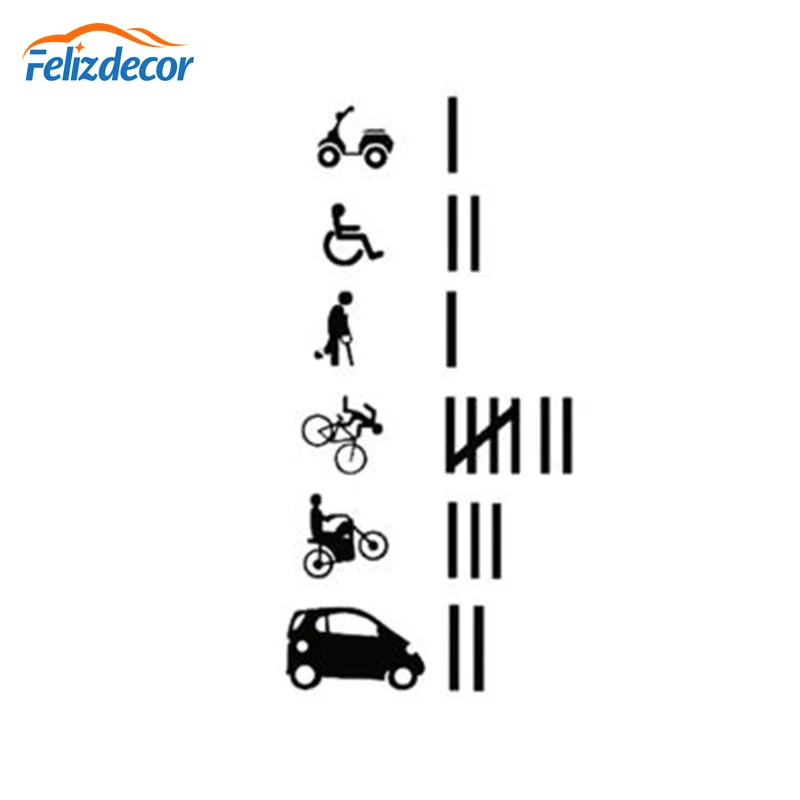 Black/Silver Keeping Score Funny Count Vinyl Stickers Car Truck Traffic Decal Unique Styling WaterProof C398 - Image 2