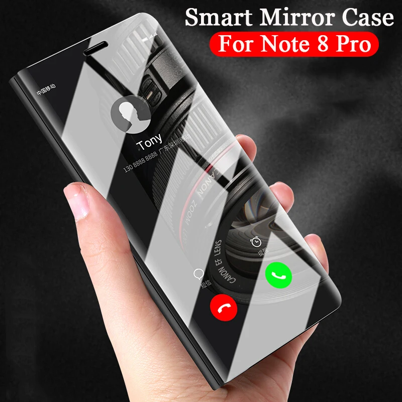 Чехол Smart mi rror для Xiao Red Note 8 Pro чехол-книжка Xiaomi 9 A3 чехол 8A 7A чехол-накладка |