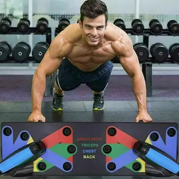 

9 in 1 Push Up Rack Board Body Building Fitness Exercise Tool Men Women Push-Ups Stand For GYM Body Training Drop Shipping