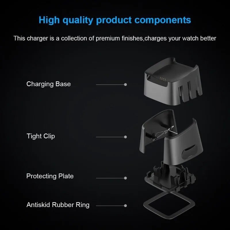 Зарядная док-станция USB Дата-кабель Base Настольный Зарядное устройство для подгонки разрядных Versa Смарт часы