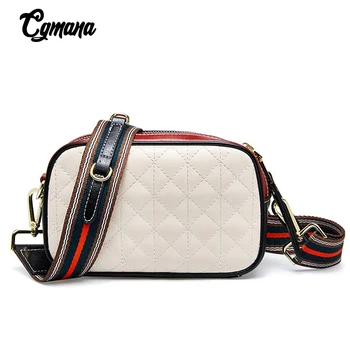 

Camera Bag 2019 Genuine Leather Women Shoulder Bags Handbag Female Wide Strap Small Bag High Quality Fashion Girls Crossbody Bag