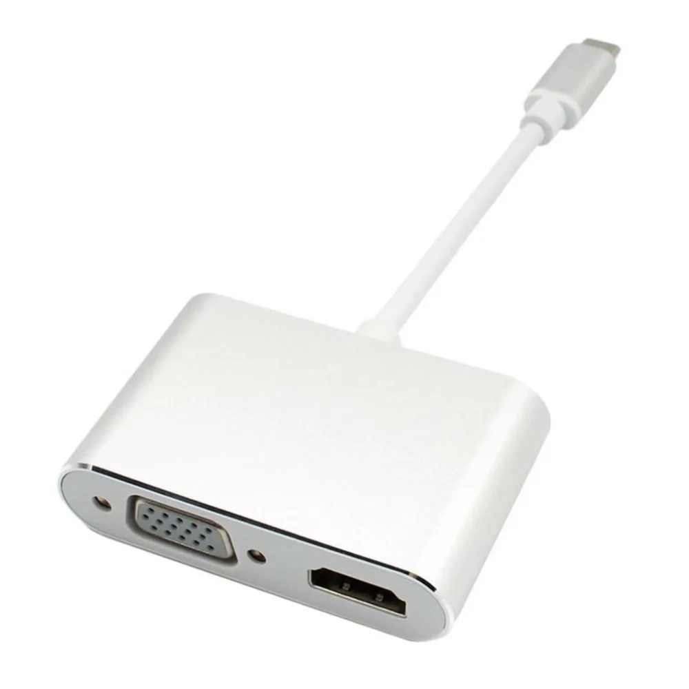 Тип с разъемами типа C и Hdmi преобразователь аудиовизуальных систем Hd 2-в-1 Usb3.1 к конвертеру Hdmi компьютер внешние аксессуары