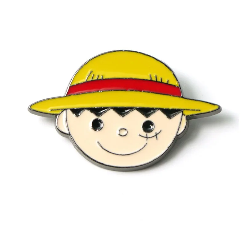 

ONE PIECE Luffy cartoon clothing Pins kids men women funny backpack clothes diy decoration Enamel Brooches badge collar gift
