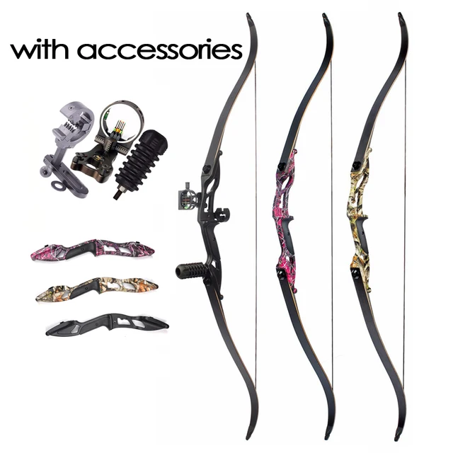 US $66.65 Color 50lbs F179 Recurve Inches American Hunting Bows Tranditional Long Split