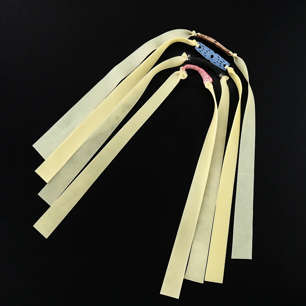 Slingshot Hunting Flat Rubber Band 5PCS 0.4-2mm High Elasticity Outdoor Catapult Sports Profession Shooting Accessories slingshot rubber band