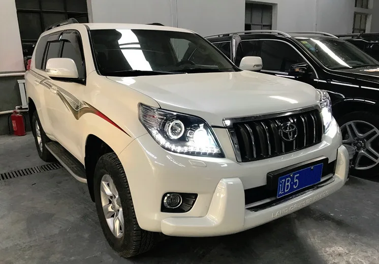 Фары для автомобиля Toyota Prado 2010-2012 LC150 DRL дневные ходовые огни головная лампа светодиодный Биксеноновая лампа Противотуманные фары автомобильные аксессуары