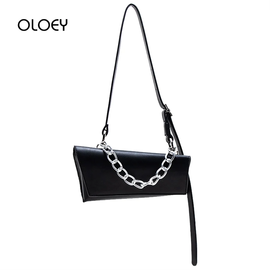 

Fashion Irregular Women's Designer Handbags Black Crossbody Bags For Women sac a main femme Chain Lady shoulder Messenger bag