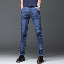 Джинсы для мужчин облегающие брюки классические джинсы мужские джинсы дизайнерские брюки повседневные обтягивающие прямые осенние уличные MOOWNUC