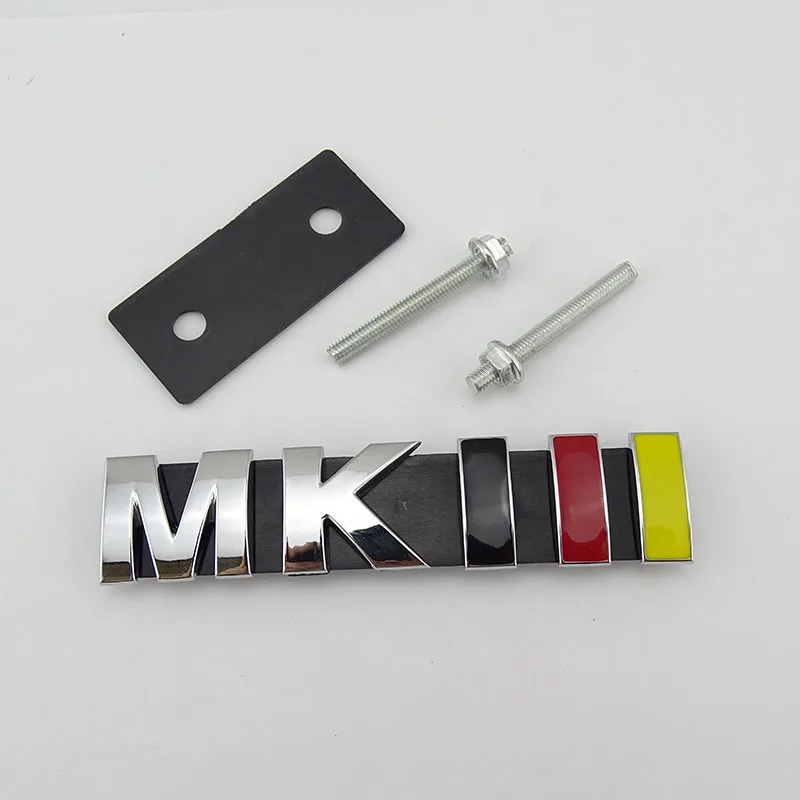 OEM сервис MKIII эмблема гриля 2,0 V 2,4 T 2,6 T пластиковый хромированный значок 3D логотип автомобиля Mk3 стикер багажника автомобиля для Volkswagen