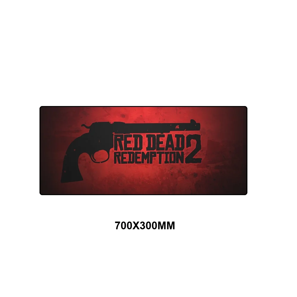A7 Красный Dead Redemption 2 большой XL коврик для мыши игровой коврик для мыши Нескользящий Резиновый PC Gamer клавиатура настольный коврик для скоростной мыши 700x300 - Цвет: A7