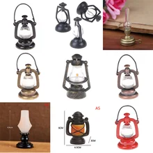 1:12, модная миниатюрная масляная лампа для кукольного домика, винтажная лампа, освещение для кукольного домика, аксессуары для миниатюрного кукольного домика, мультистили